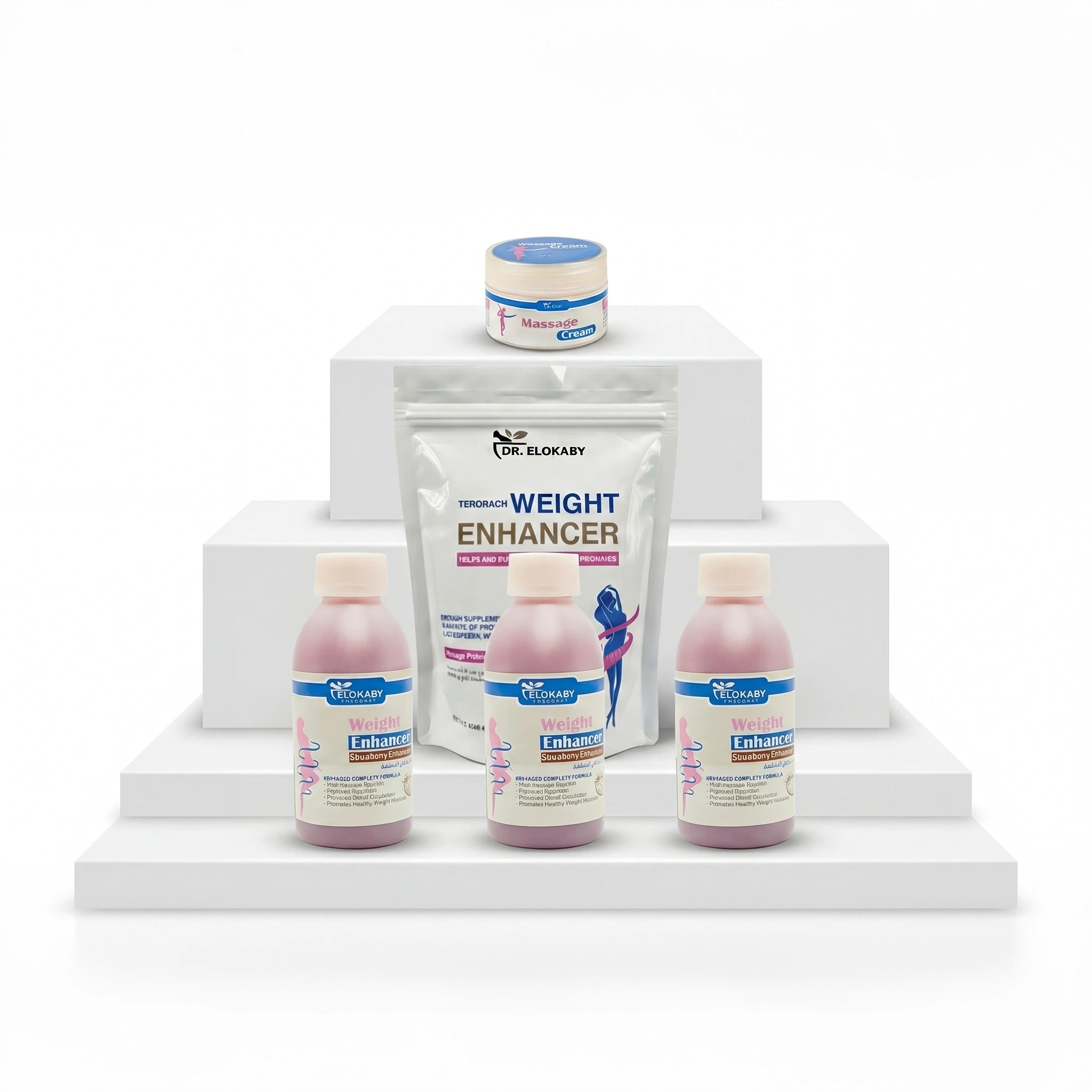 مجموعة علاج النحافة وزيادة الوزن (تكفي شهر واحد)